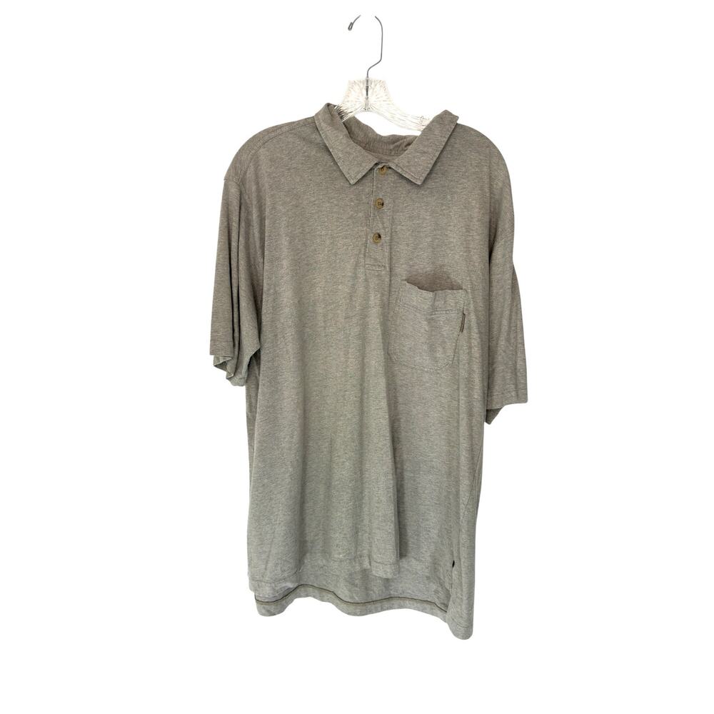 Woolrich Polo Shirt Men's Gray Short Sleeve Basic Half Button Collared Size‎ XL